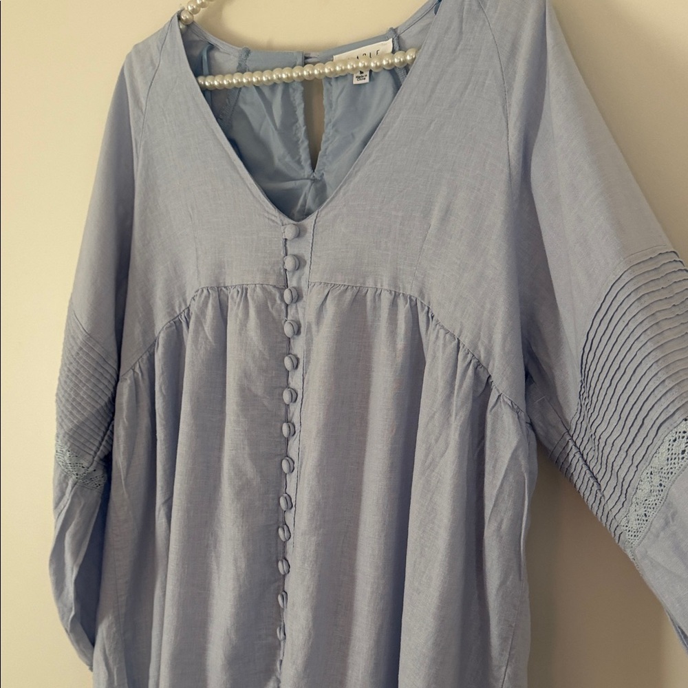 Mable Blue Button Dress - Picture 5 of 9